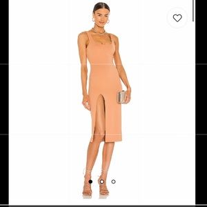NBD Midi dress in nude from Revolve